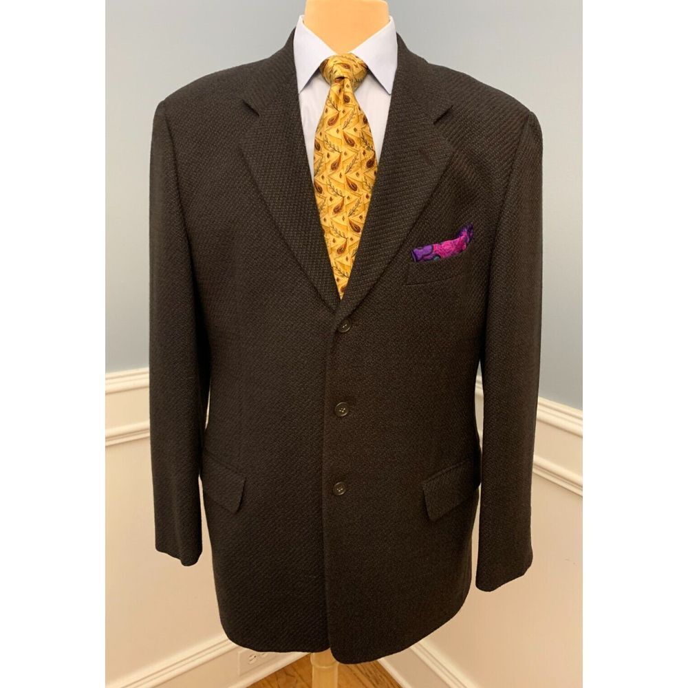 Marks & Spencer Tweed Blazer Mens 42L Wool Jacket Sportcoat
